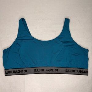 Duluth Trading Co Funk No Copper Bralette XXL Wireless Comfort Bra Blue